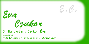 eva czukor business card