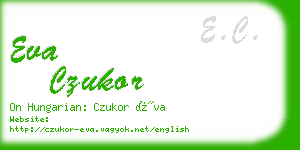 eva czukor business card